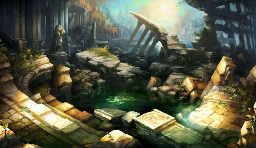Flooded Ruins Art from Dragon's Crown