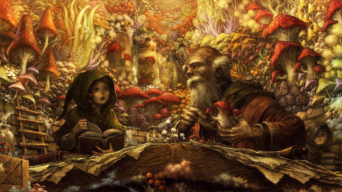 Fungi Researchers Art from Dragon's Crown