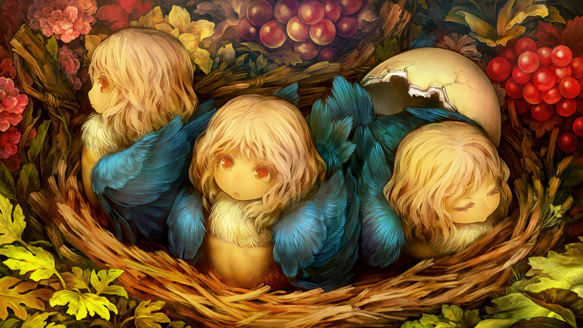 Harpy Chicks Art from Dragon's Crown