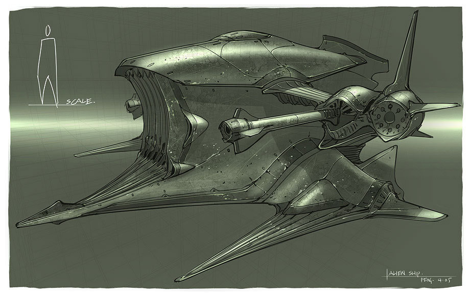 Alien Ship Art from Duke Nukem Forever