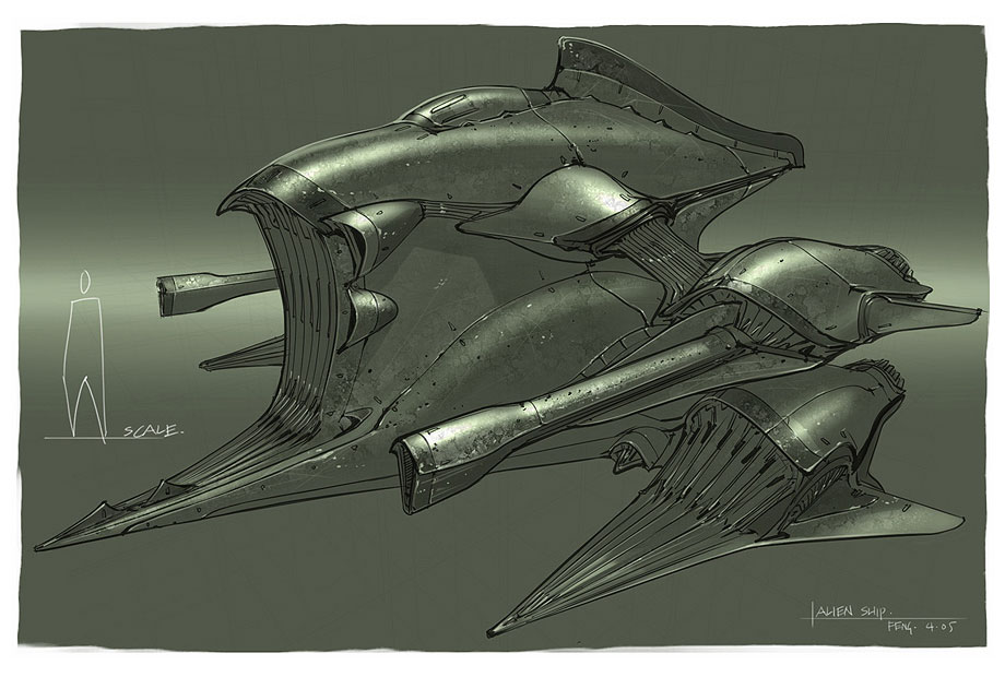 Alien Ship Art from Duke Nukem Forever