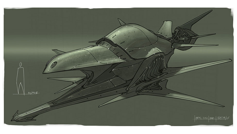 Alien Ship Art from Duke Nukem Forever