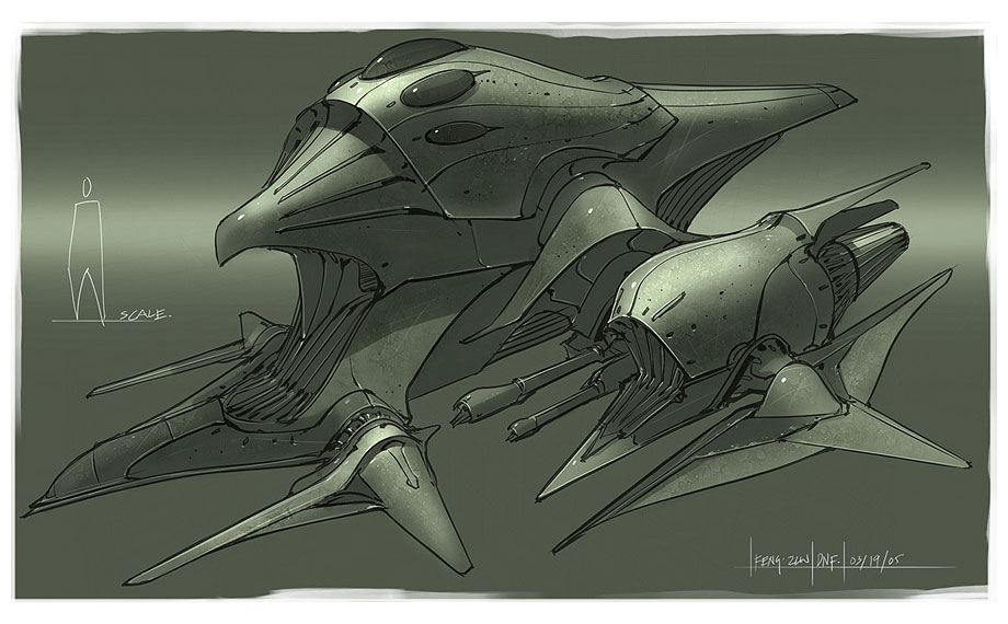 Alien Ship Art from Duke Nukem Forever