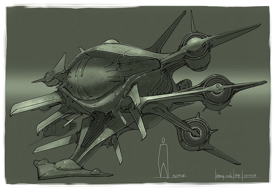 Alien Ship Art from Duke Nukem Forever