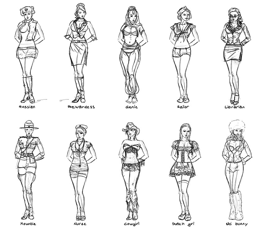 Babe Concept Art from Duke Nukem Forever