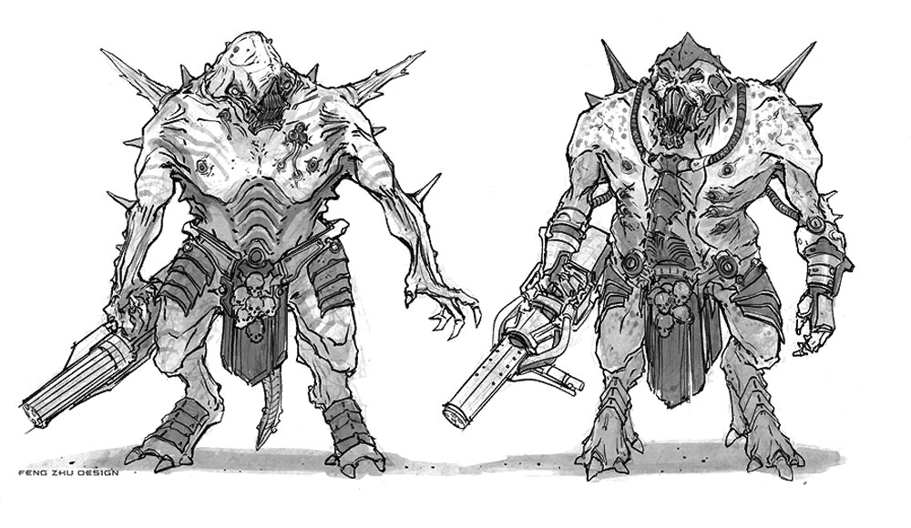 Battlelord Sketch from Duke Nukem Forever