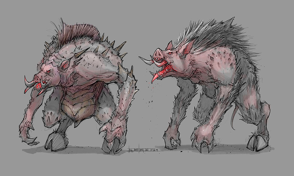 Pig Boss Concept Art from Duke Nukem Forever