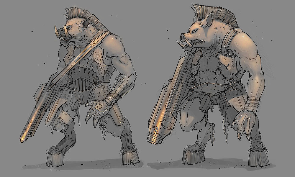 Pig Cop Art from Duke Nukem Forever