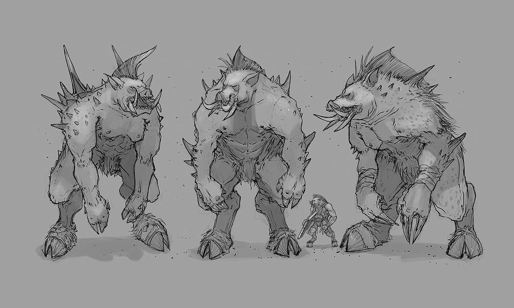 Spiky Pig Cop Art from Duke Nukem Forever