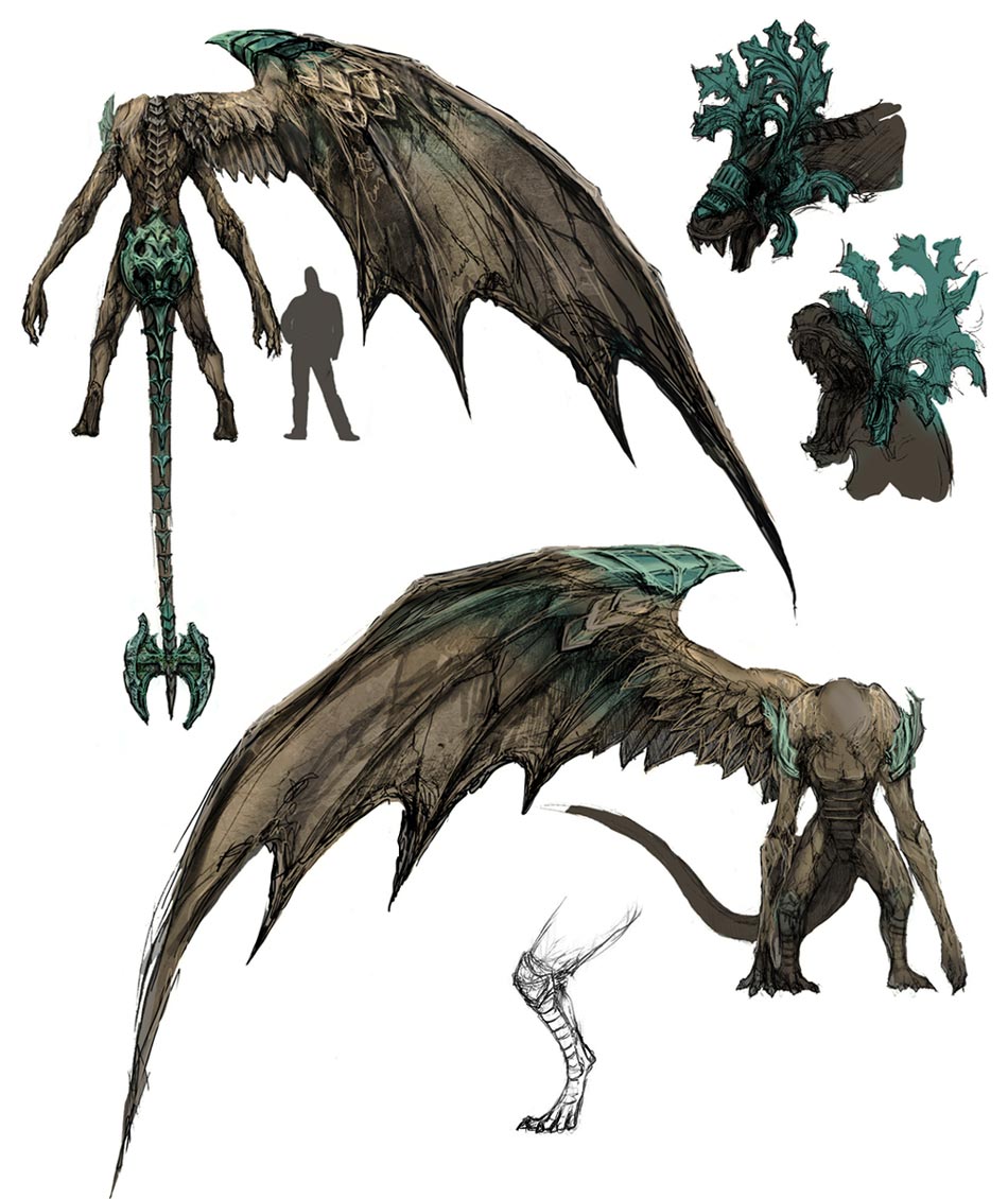 Bell Gargoyle Art from Dark Souls