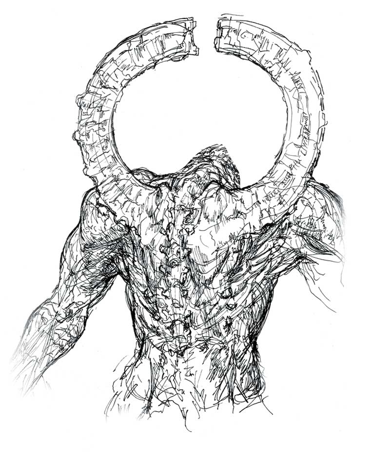 Titanite Demon Art from Dark Souls
