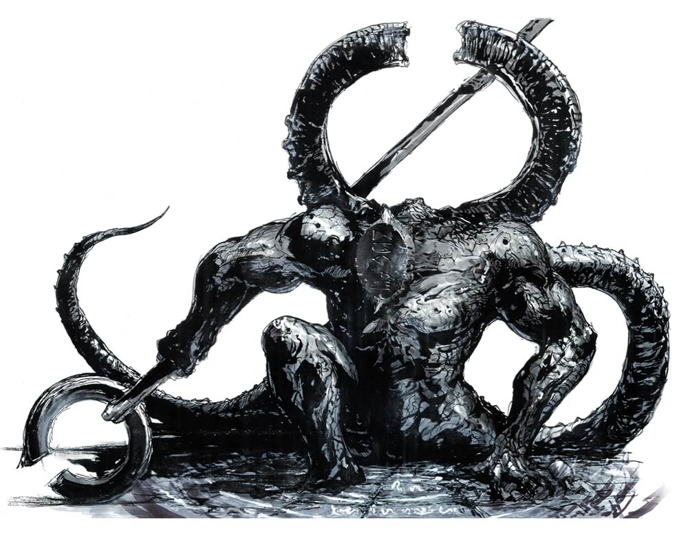 Titanite Demon Art from Dark Souls