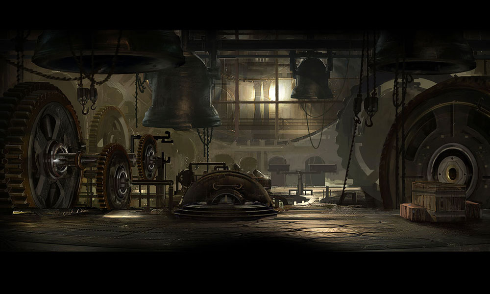 Raiden Stage Background Art from Mortal Kombat