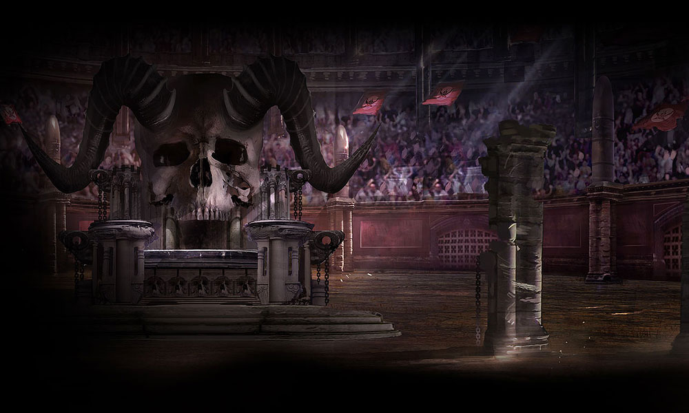 Shao Kahn Stage Background Art from Mortal Kombat