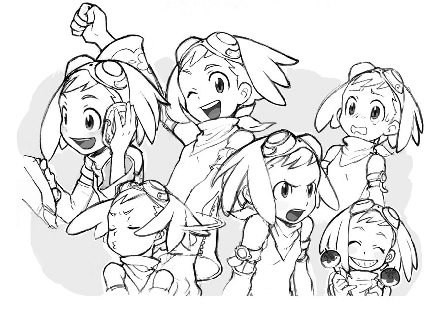 Aero Sketches from Mega Man Legends 3