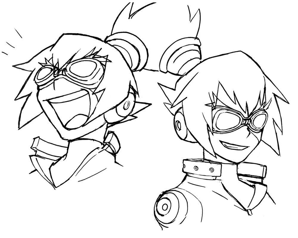 Barrett Sketches from Mega Man Legends 3