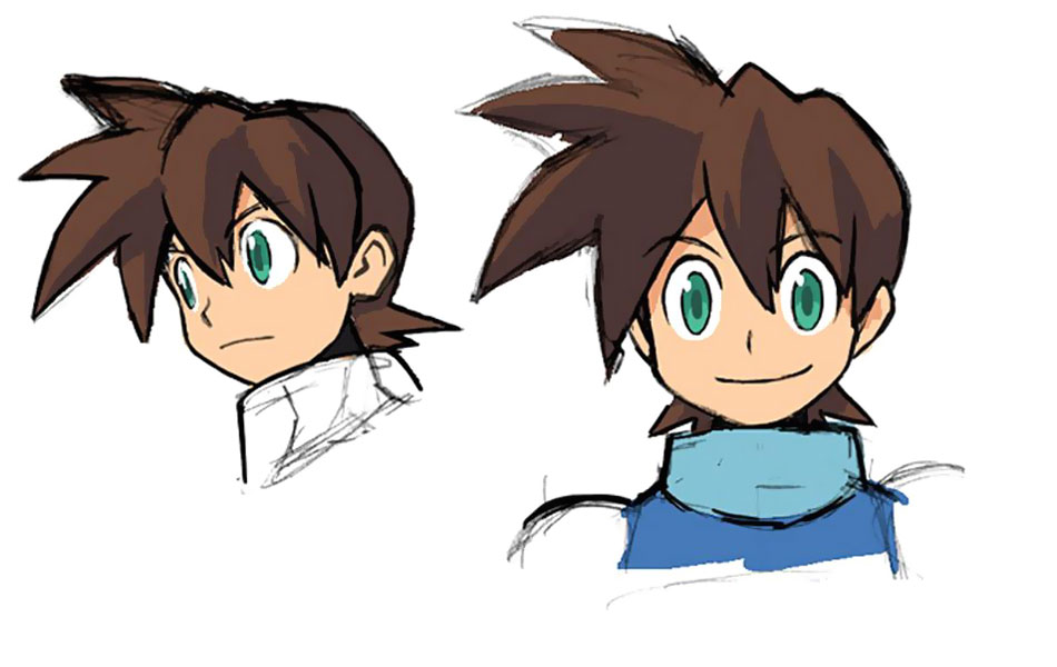 Mega Man Face Art from Mega Man Legends 3