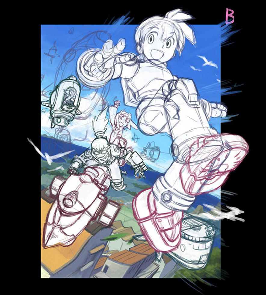 Promotional WIP Art from Mega Man Legends 3