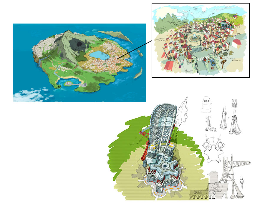 Teomo City Art from Mega Man Legends 3