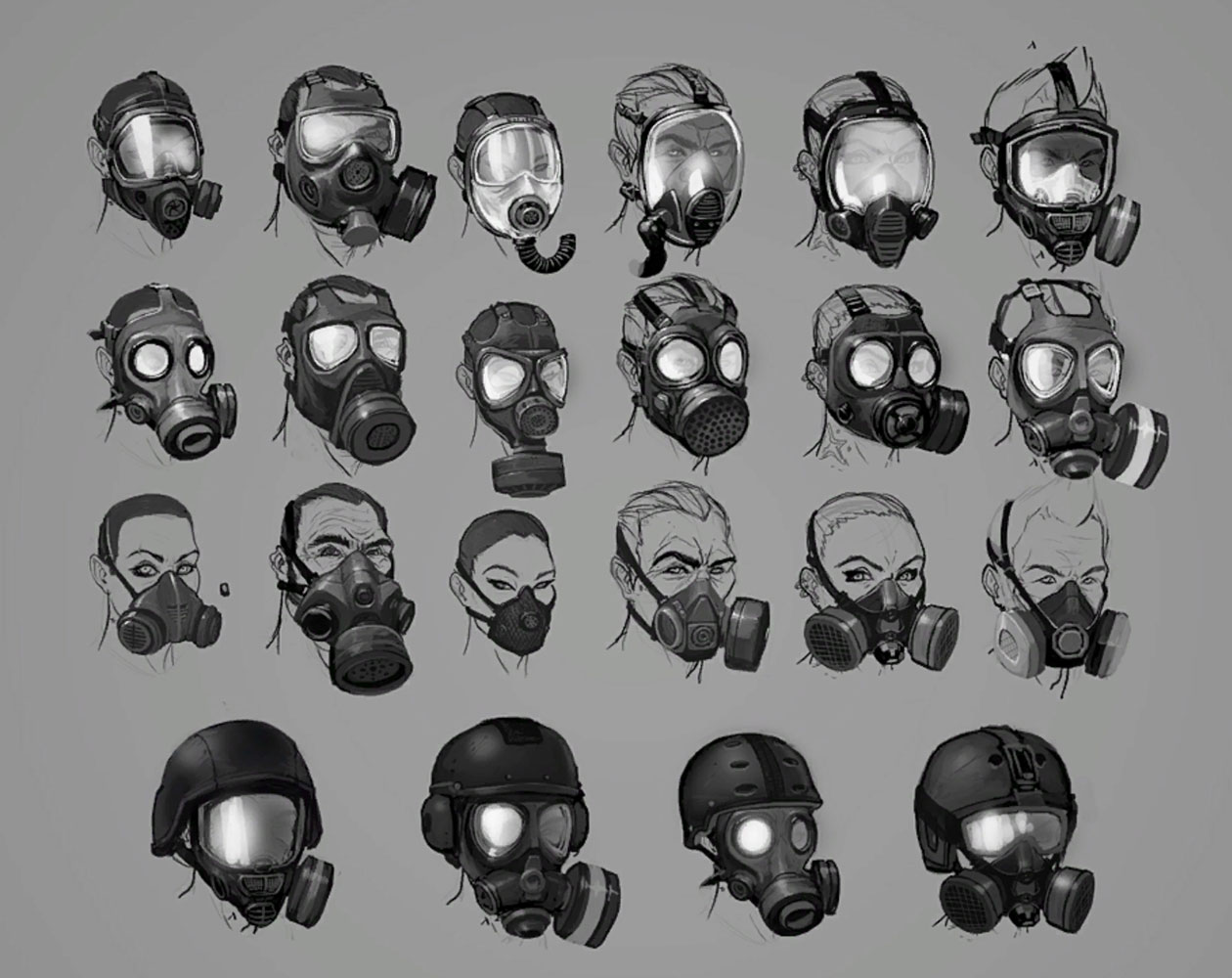 Mask Designs Art from Resident Evil: Operation Raccoon City