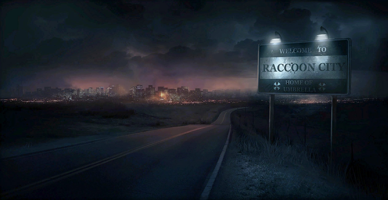 Raccoon City Entrance Art from Resident Evil: Operation Raccoon City