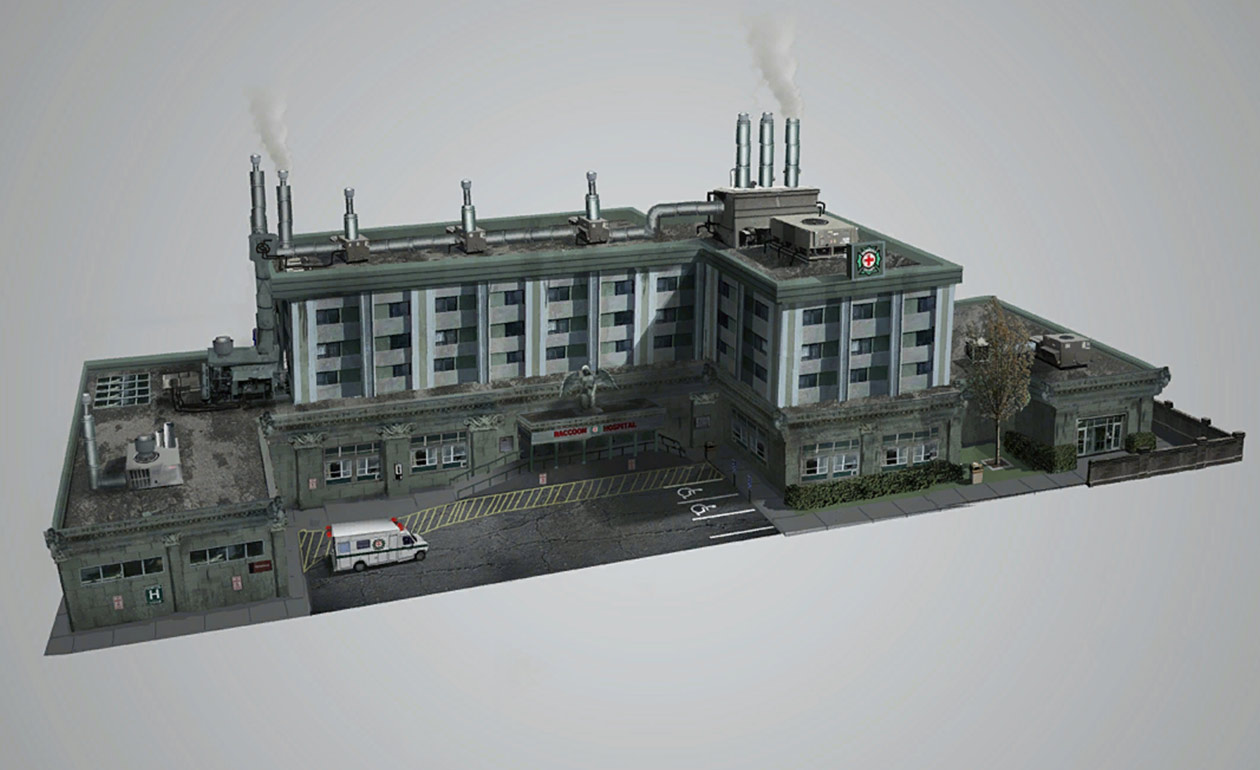 Raccoon Hospital Art from Resident Evil: Operation Raccoon City