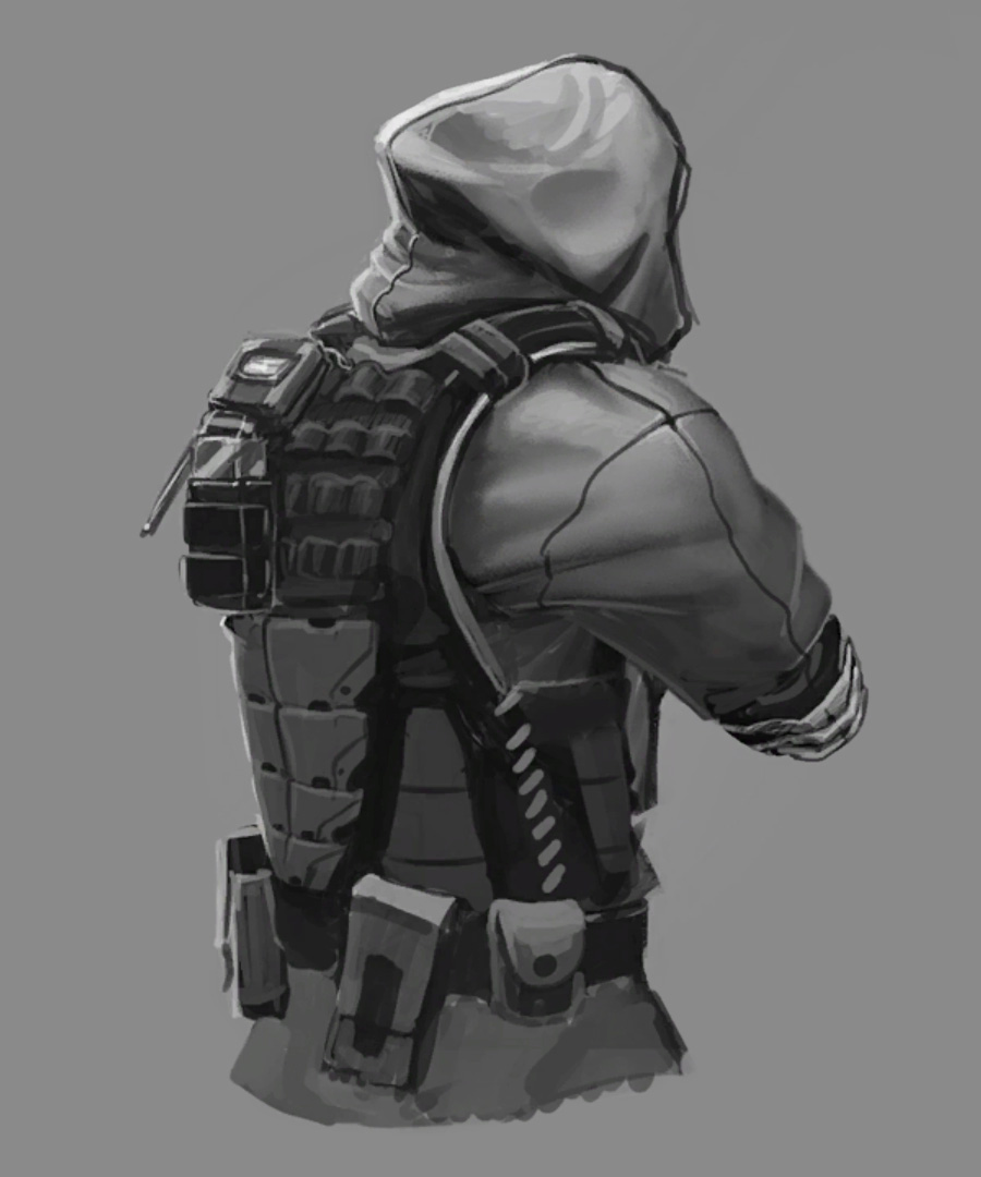 Vector, Backside Art from Resident Evil: Operation Raccoon City