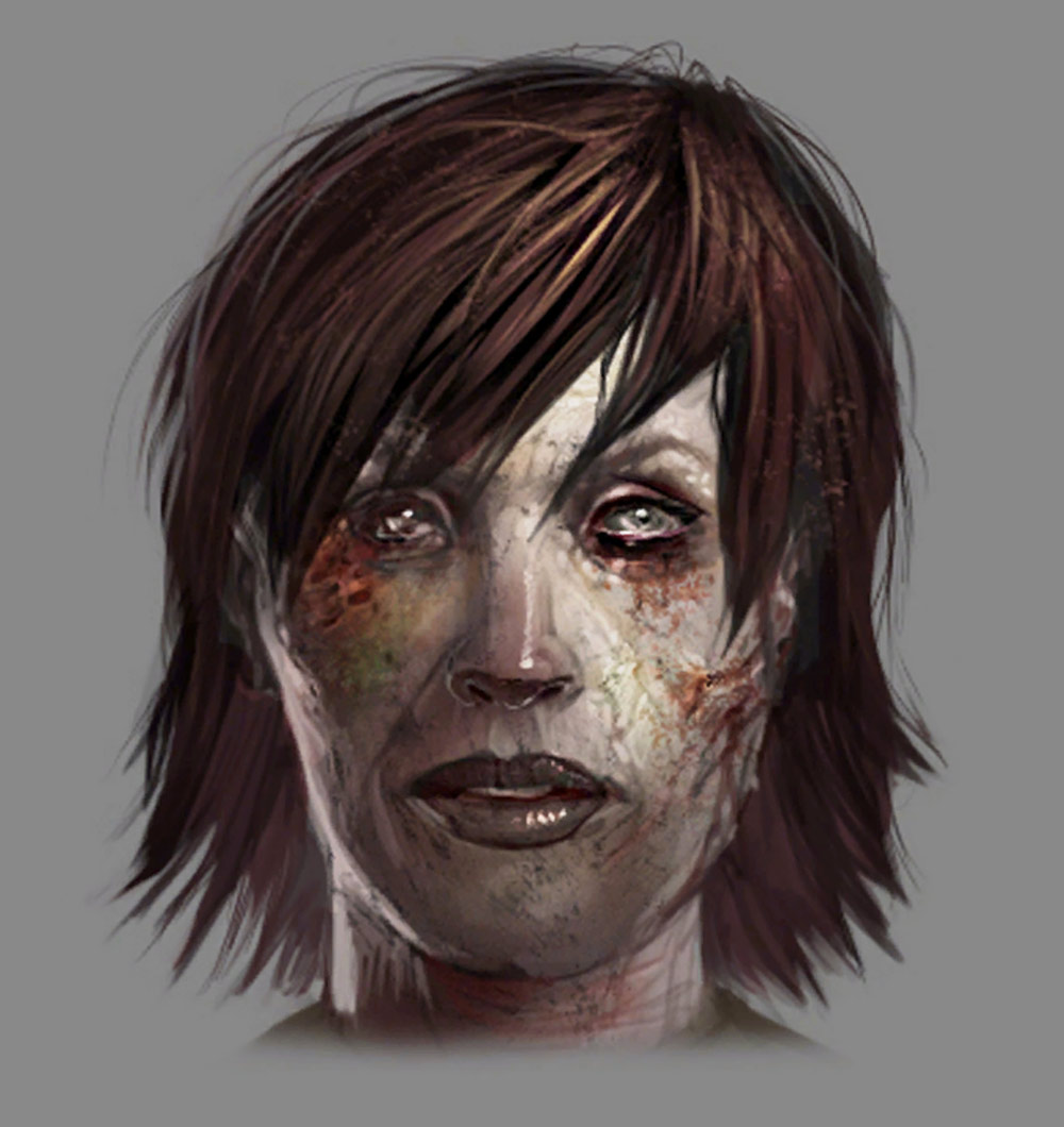 Zombie Woman Face Art from Resident Evil: Operation Raccoon City