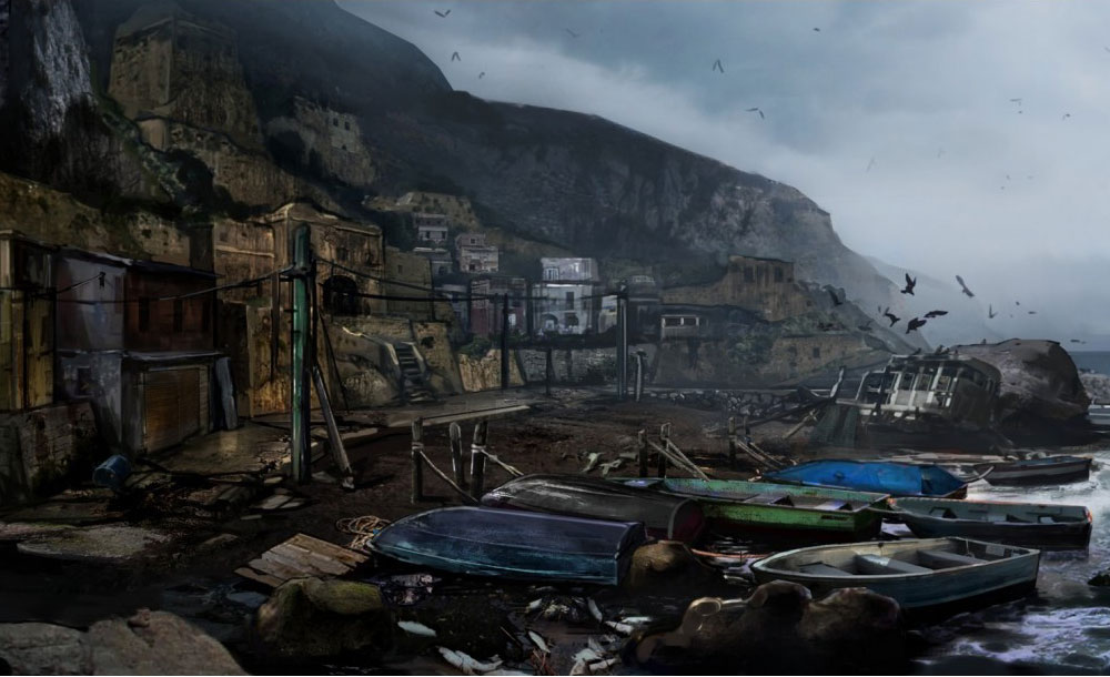 Coastal Town Art from Resident Evil: Revelations