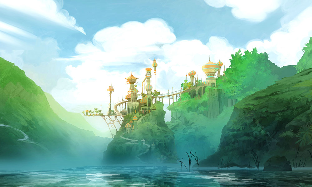 Jungle Castle Art from Rayman Origins