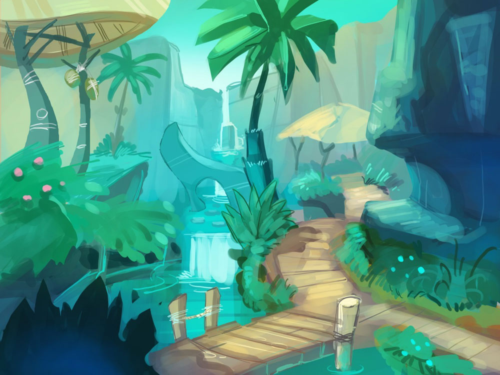 Jungle Path Art from Sonic Chronicles: The Dark Brotherhood