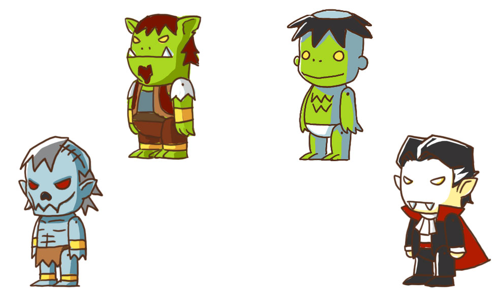 Monsters Art from Scribblenauts