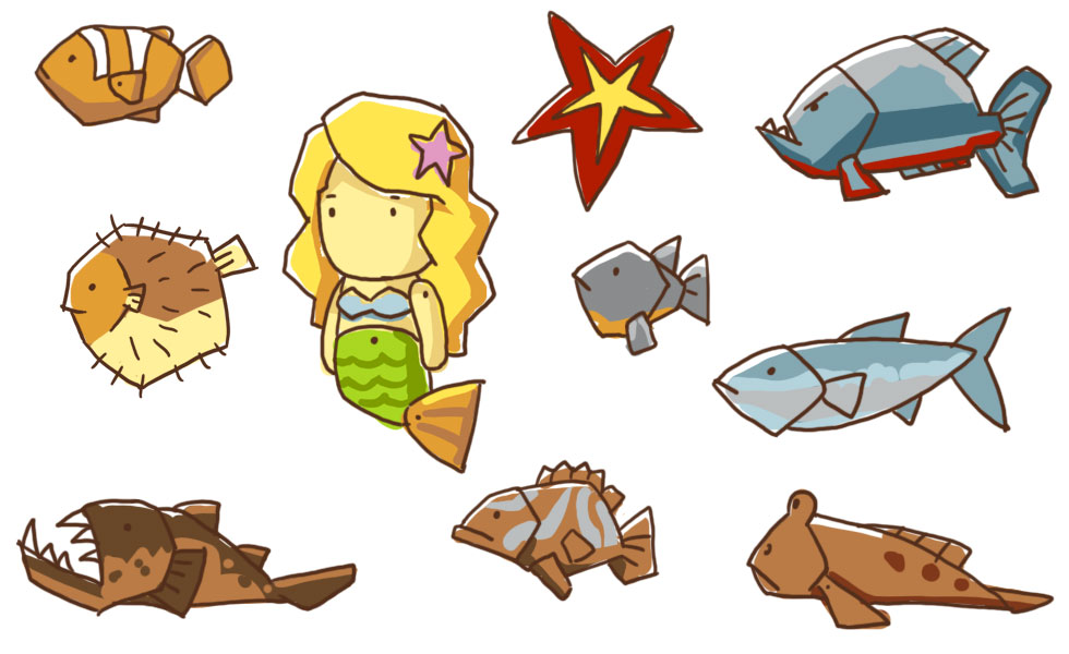 Sealife Art from Scribblenauts