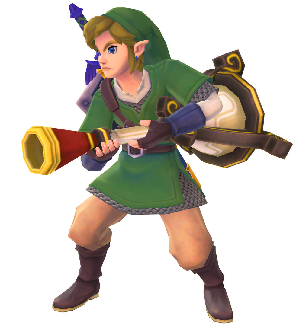 Link & Gust Bellow Art from The Legend of Zelda: Skyward Sword