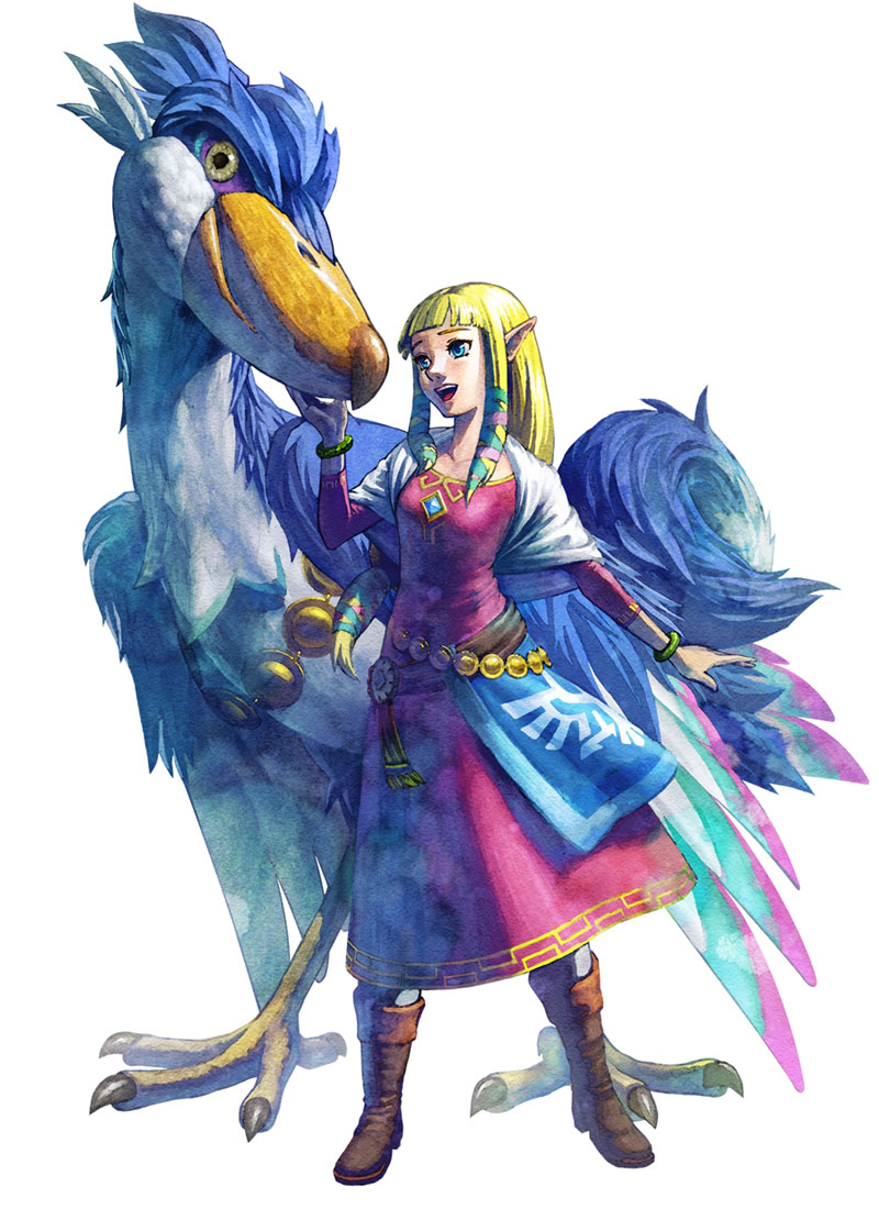 Princess Zelda & Loftwing Art from The Legend of Zelda: Skyward Sword