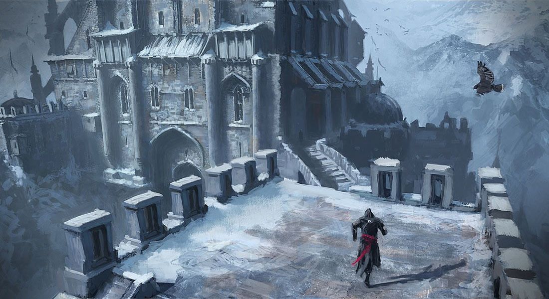 Arrival at Masyaf Fortress Art from Assassin's Creed: Revelations