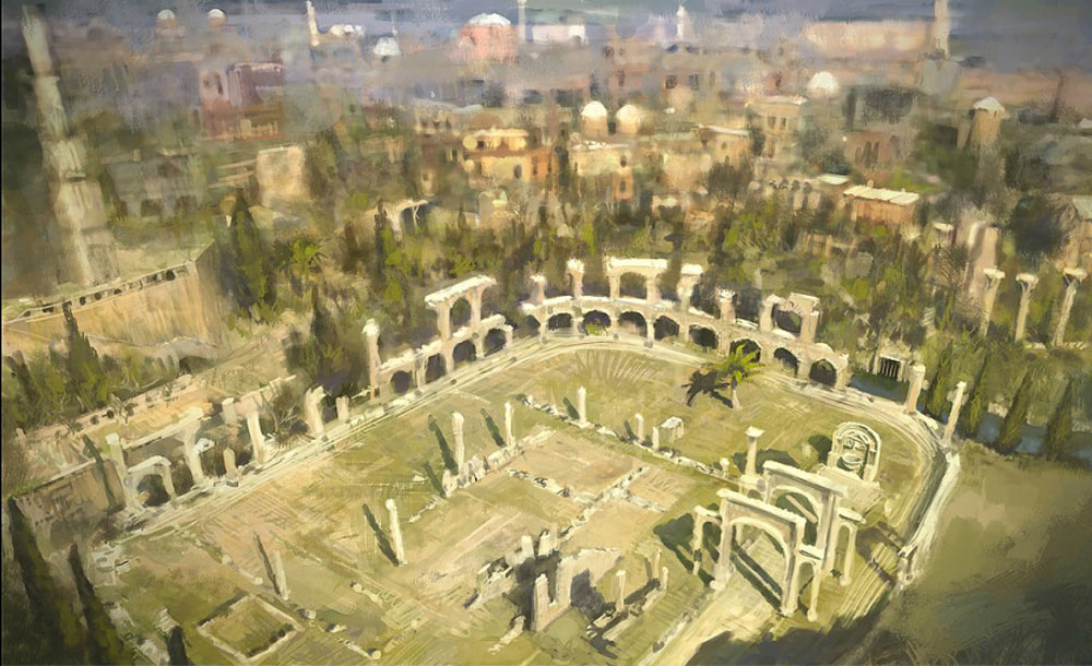 The Forum of The Ox Aerial View Art from Assassin's Creed: Revelations