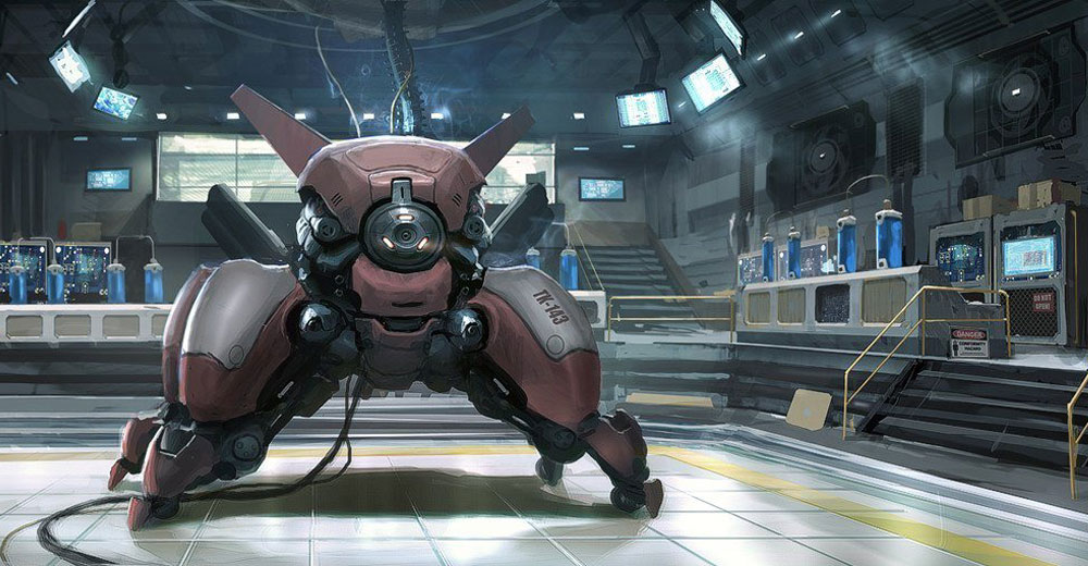 Drone Concept Art from Deep Black