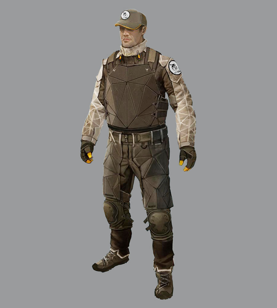 Belltower Light Soldier Art from Deus Ex: Human Revolution