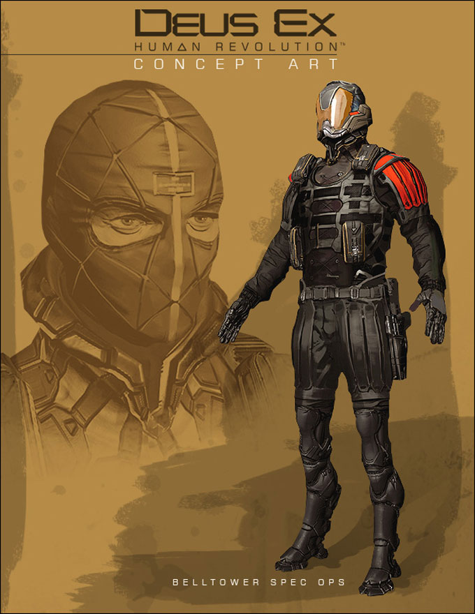 Belltower Spec Ops Art from Deus Ex: Human Revolution