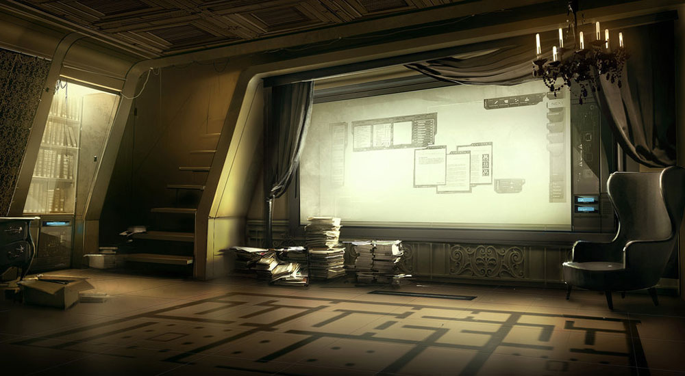 Bob Page Office Art from Deus Ex: Human Revolution