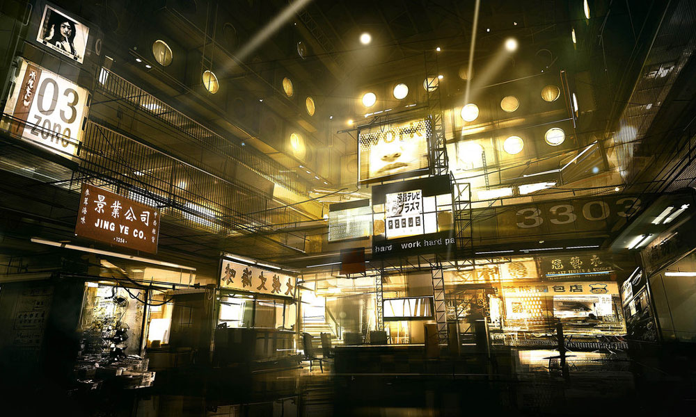 Capsule Hotel Agora Art from Deus Ex: Human Revolution