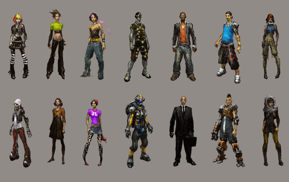 Character Designs Art from Deus Ex: Human Revolution
