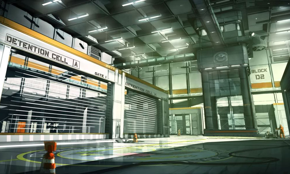 Detention Cell Art from Deus Ex: Human Revolution