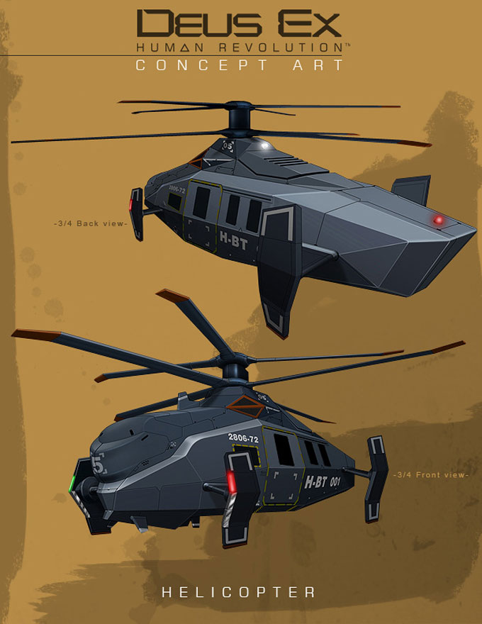Helicopter Art from Deus Ex: Human Revolution
