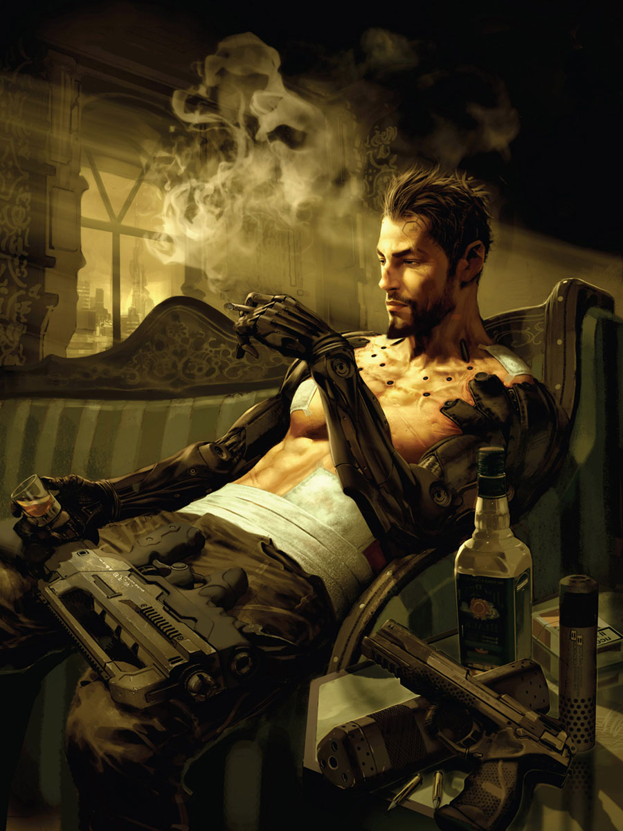 Adam Jensen Art from Deus Ex: Human Revolution