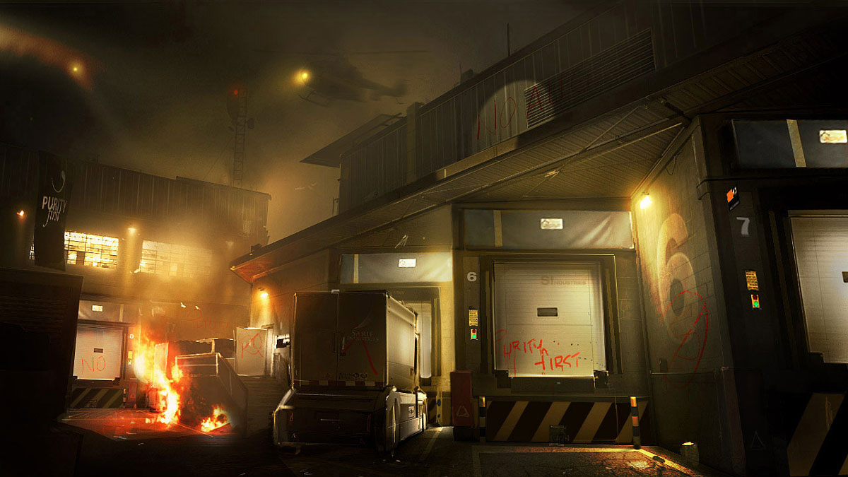 Loading Docks Art from Deus Ex: Human Revolution