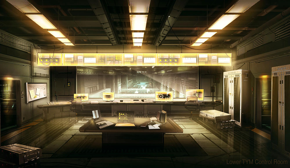 Tai Yong Medical Control Room Art from Deus Ex: Human Revolution
