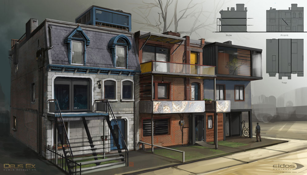 Montreal Plateau Art from Deus Ex: Human Revolution