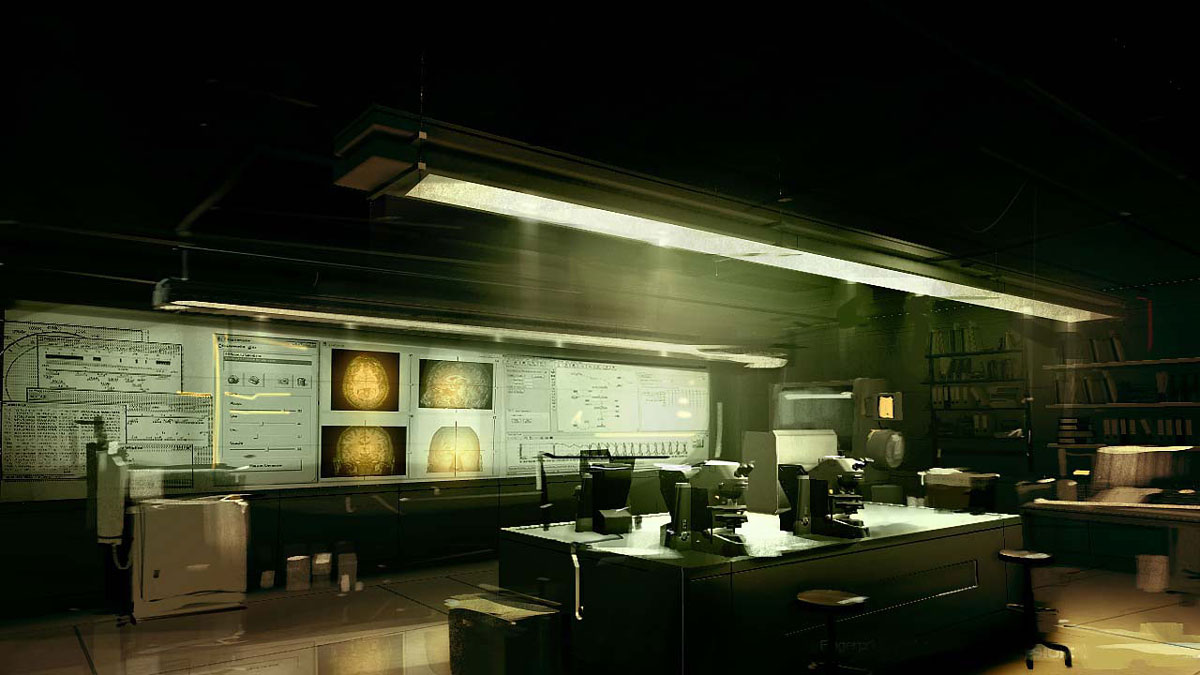 Omega Ranch Lab Room Art from Deus Ex: Human Revolution